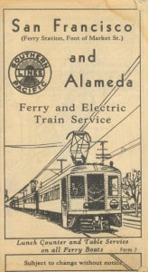 Alameda Post - Southern Pacific Railroad Ferry and Electric Train Service