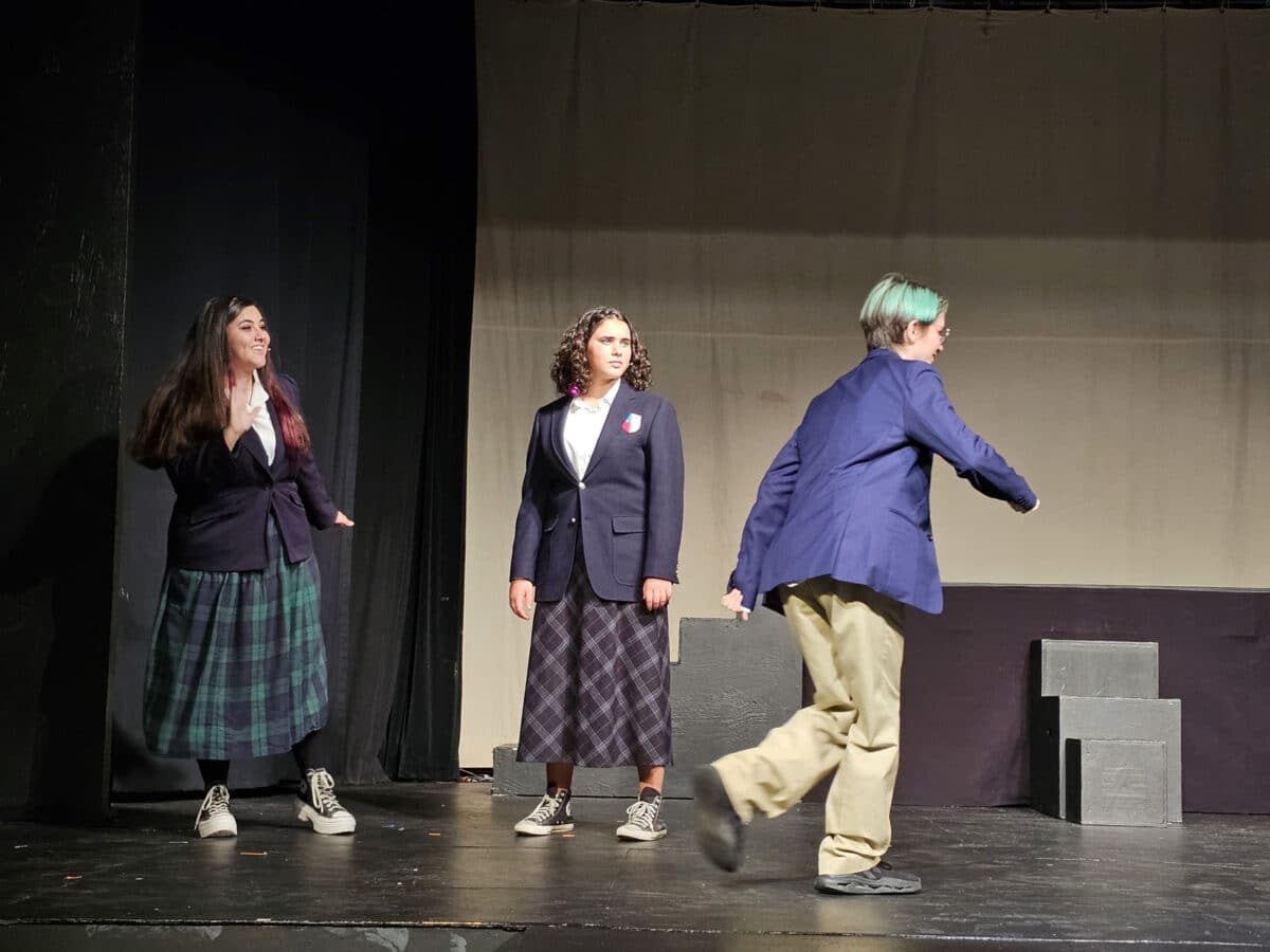 Alameda Post - Three actors onstage at Ghostlight. 