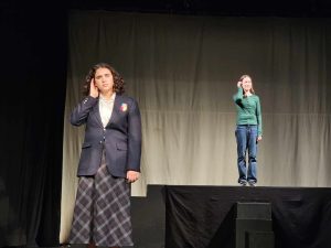 Alameda Post - Two actors mirror each other onstage at Ghostlight.