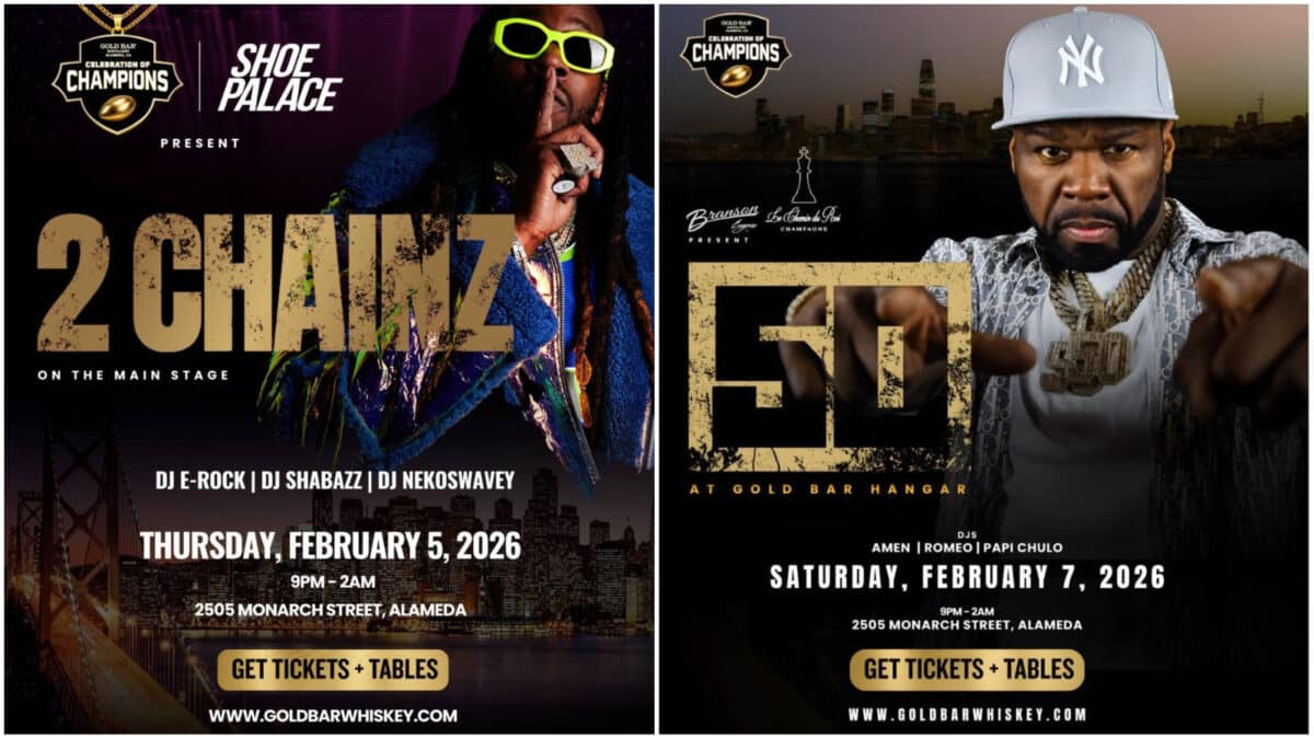 Alameda Post - A poster for 2 Chainz and 50 Cent coming to Alameda. 