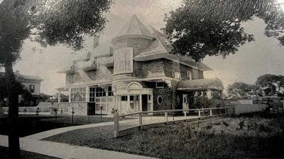 Alameda Post - an old black and white photo of 1724 Santa Clara Avenue.