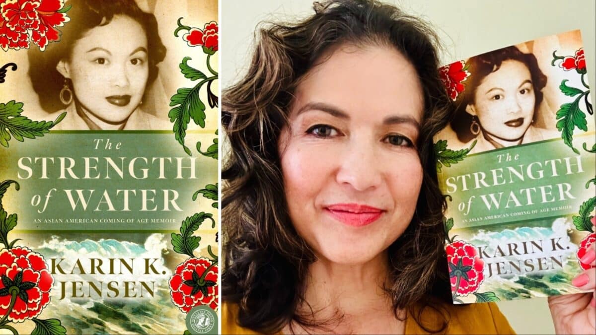 Alameda Post - Author Karin K. Jensen holds the second edition of The Strength of Water. 