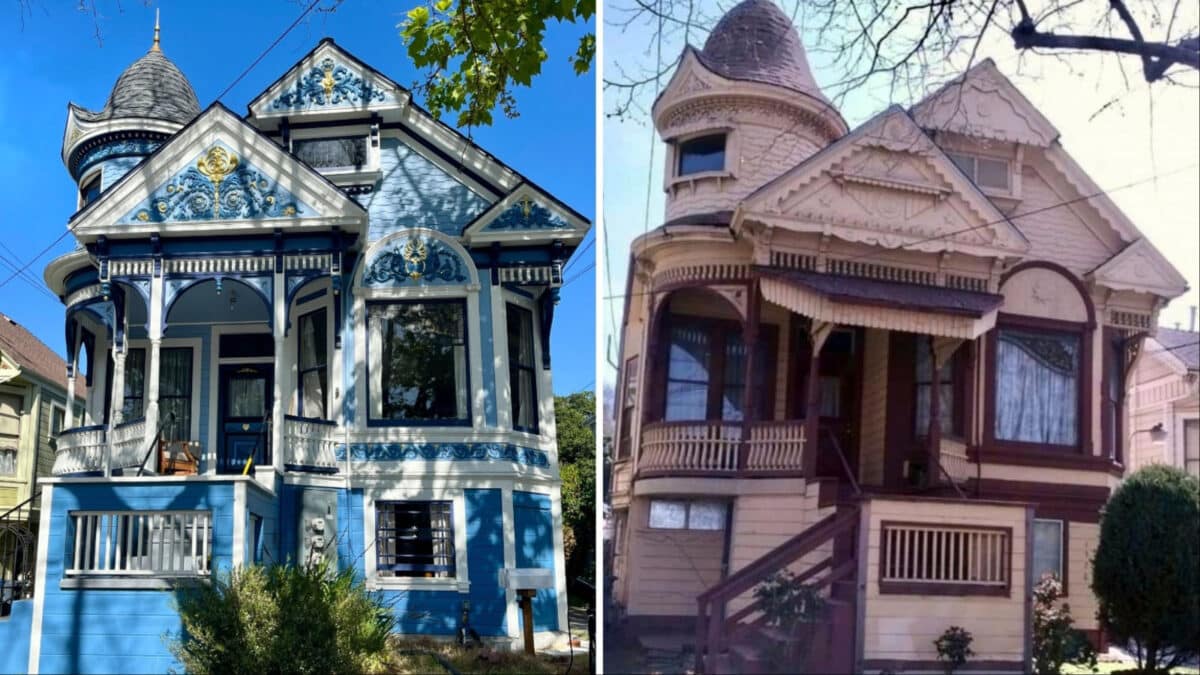 Alameda Post - A vintage and modern photo of 1528 Mozart Street.