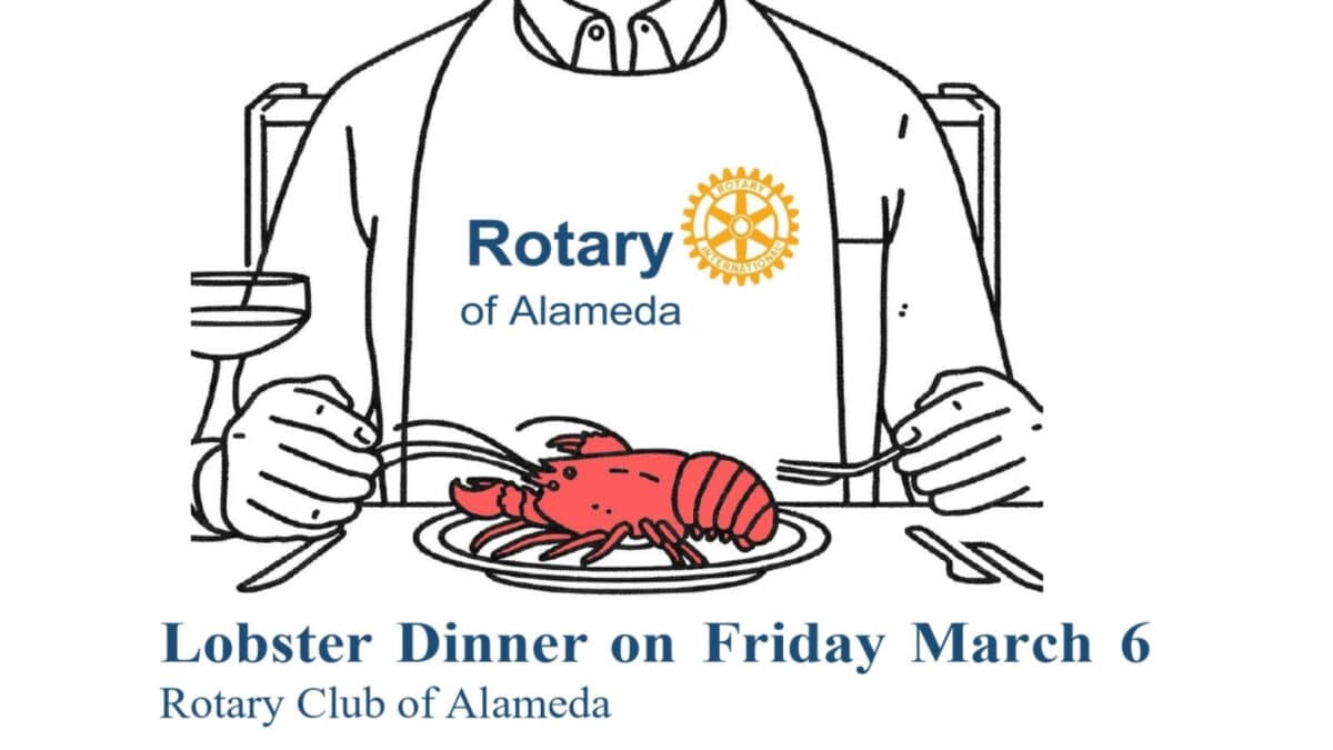 Alameda Post - A Rotary Club of Alameda advertisement for a Lobster Dinner on March 6