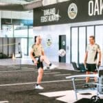 Alameda Post - two Oakland Roots members practice in a practice facility