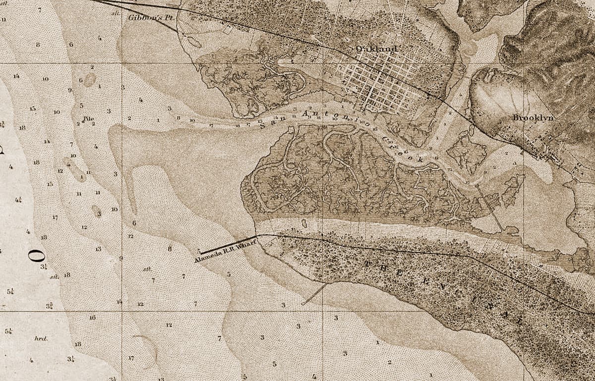 Alameda Post - 1865 map