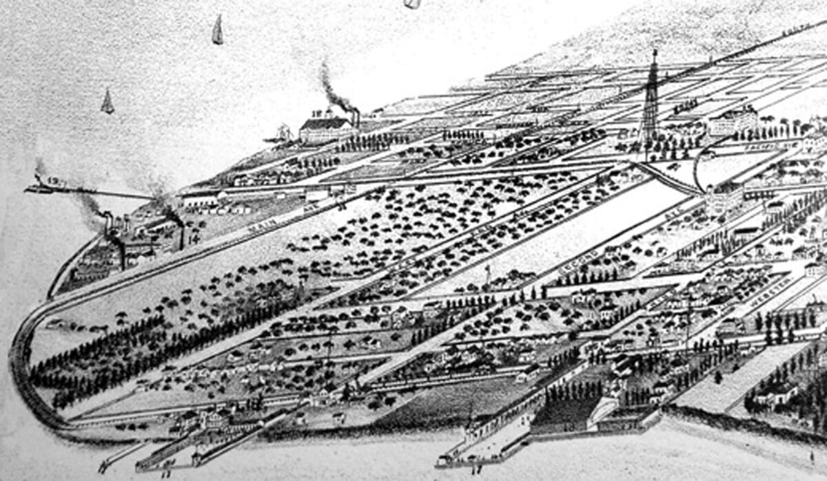 Alameda Post - 1887 Woodstock Map