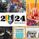 Alameda Post - a collage of events coming up in alameda this week, including Witchfest, Alameda Pride, the Filipino Island Fest, and Brown v. Board of Education