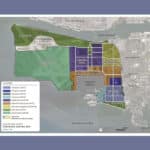 Alameda Post - a map of Alameda Point with zoning designations for the Enterprise Zones, as well as other zones like Nature Reserve and Waterfront town Center