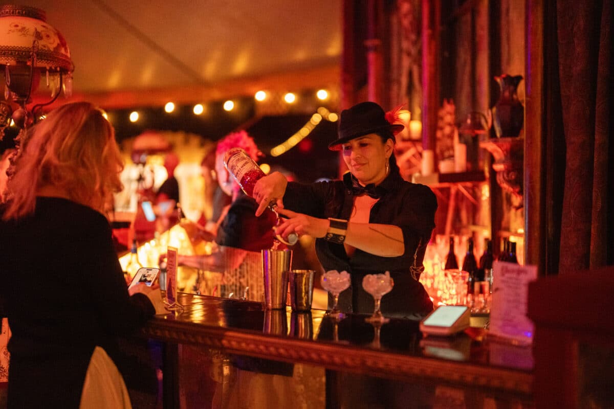 Alameda Post - a bartender works at the Soiled Dove