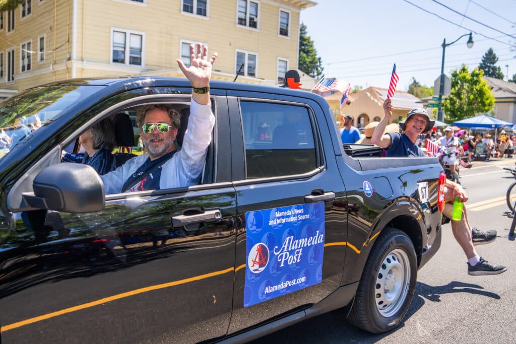 Alameda Post - Our entry into the 2024 July 4th Parade. Photo by Maurice Ramirez.