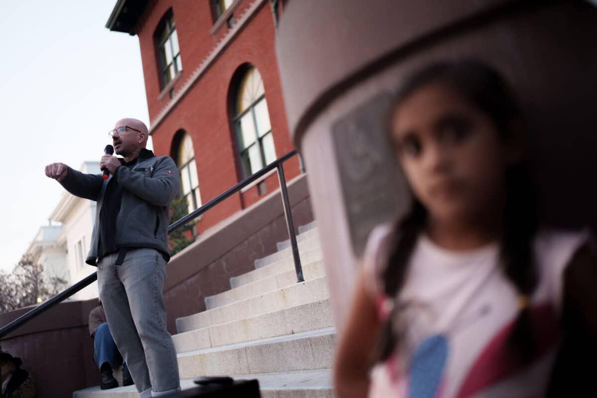 Alameda Post - Scenes from a peaceful protest against ICE in front of Alameda city hall. 