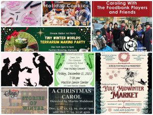 Alameda Post - A collage of posters for upcoming events in Alameda.