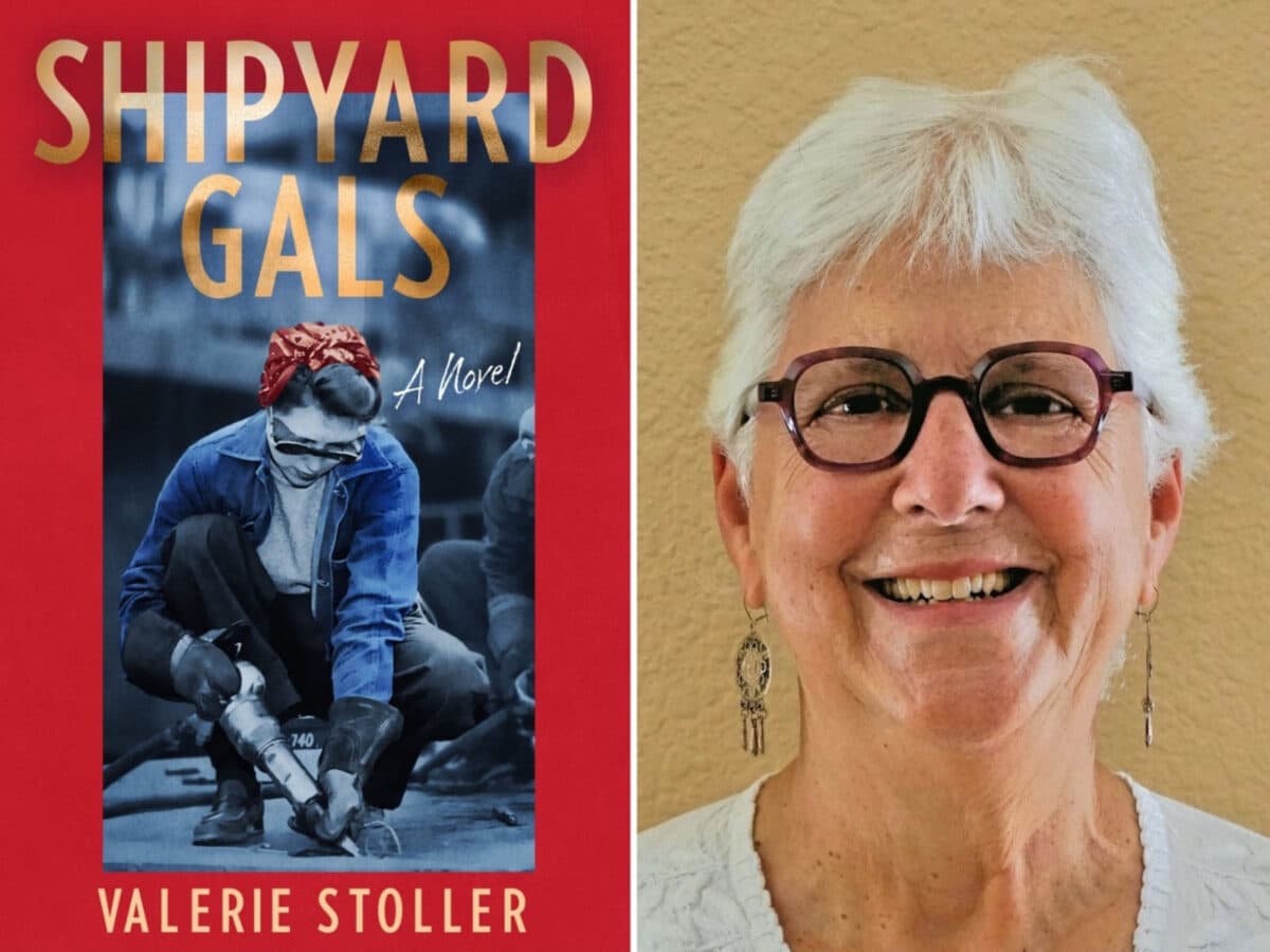 Alameda Post - The cover of Shipyard Gals, a novel, and a photo of the author.