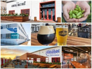 Alameda Post - A collage of taprooms, breweries, and beer in Alameda.