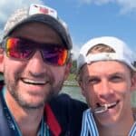 Alameda Post - Cosmo Hondrogen poses with his coach after winning a race