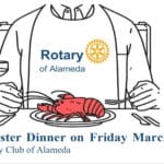 Alameda Post - A Rotary Club of Alameda advertisement for a Lobster Dinner on March 6