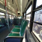Alameda Post - the inside of an AC Transit bus