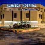 Alameda Post - Alameda Hospital from the exterior, which houses the skilled nursing facility