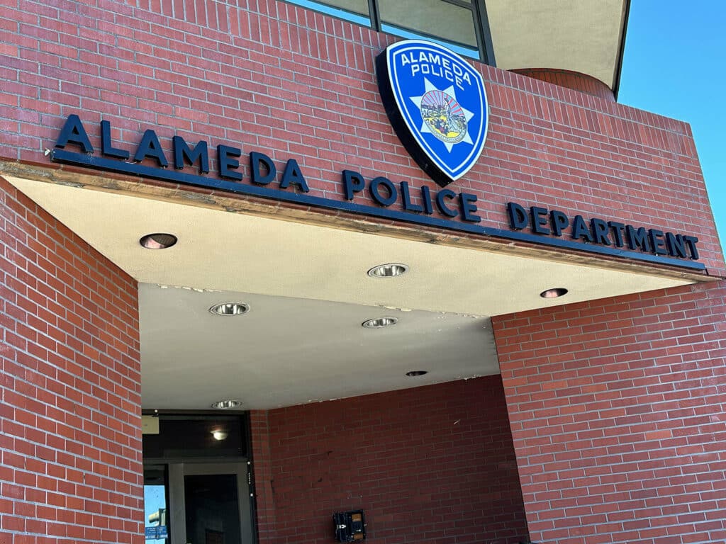 Alameda Post - the sign over the APD building