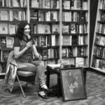 Alameda Post - Karin Jensen at the front of the room during her book signing at Books Inc.