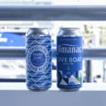 Alameda Post - Two IPAs on the rail of the ferry.