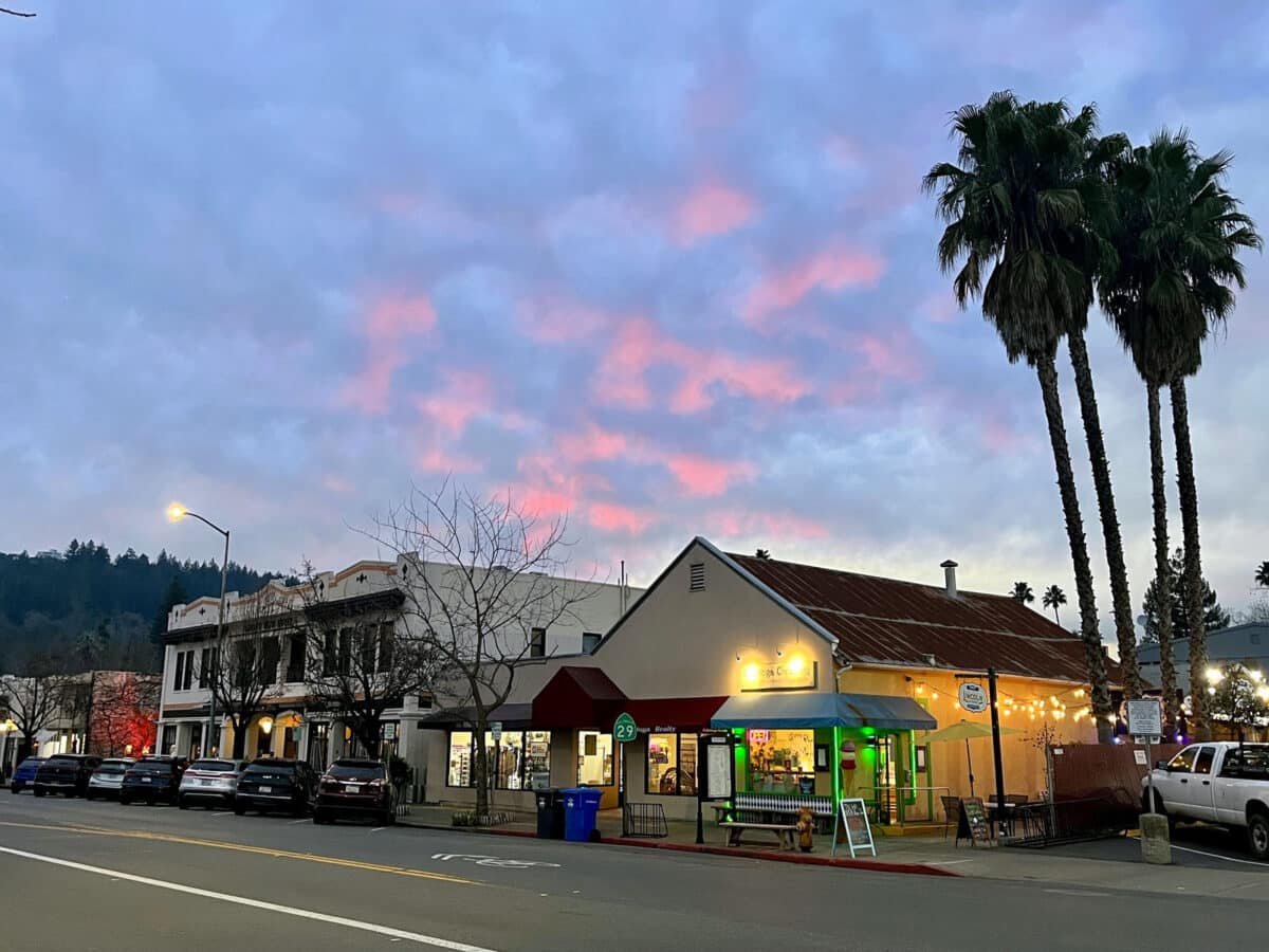Alameda Post - A sunset over Calistoga.