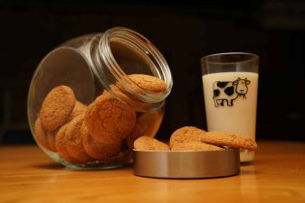 Alameda Post - a jar of cookies and glass of milk