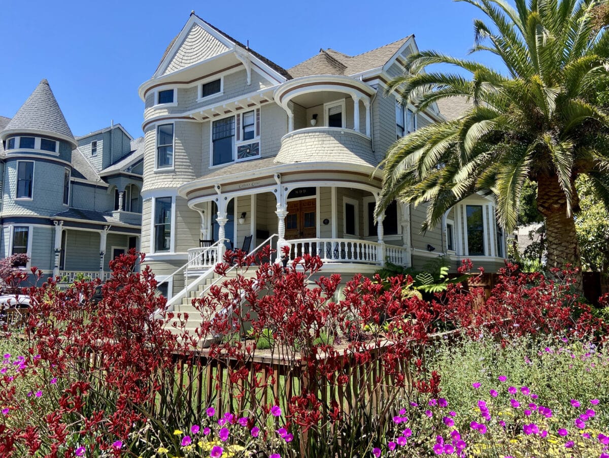 Alameda Post - 899 Union Street, with a garden in bloom in front