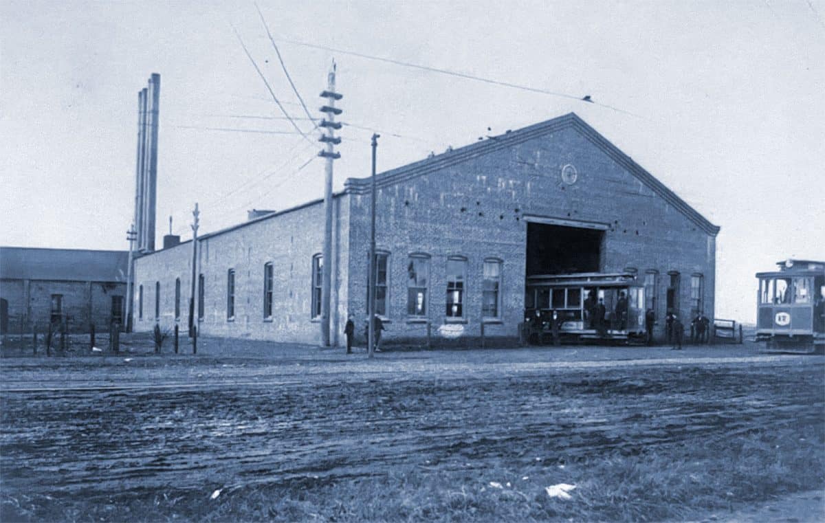 Alameda Post - Car house for horsecar lines at Atlantic Avenue and Webster Street