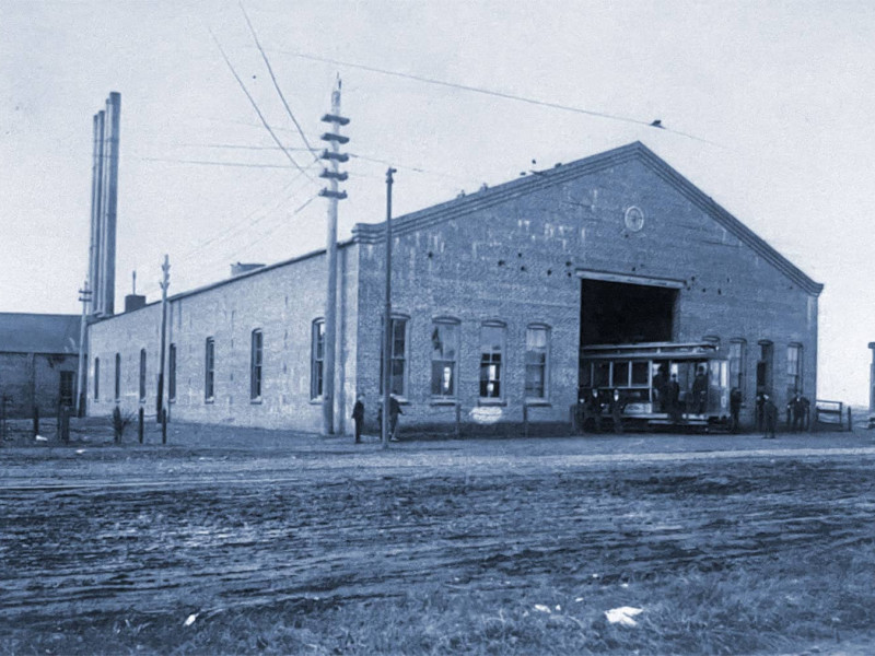 Alameda Post - Car house for horsecar lines at Atlantic Avenue and Webster Street