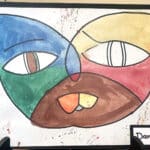 Alameda Post - a painting of a cat head, stylized