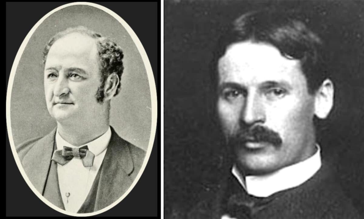 Alameda Post - Two black and white formal portraits of men.