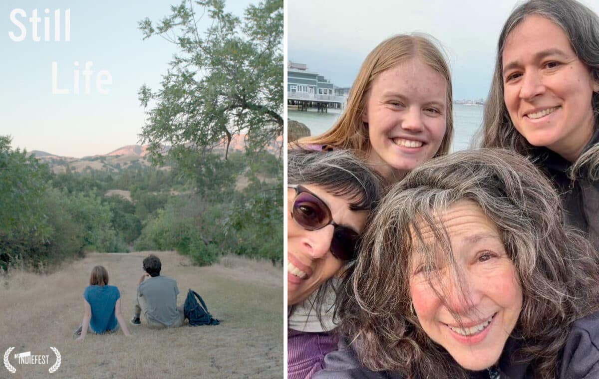 Alameda Post - The poster for Still Life and a selfie with four smiling women.