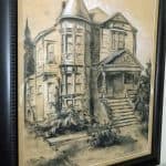 Alameda Post - A framed drawing of 2242 San Antonio Ave