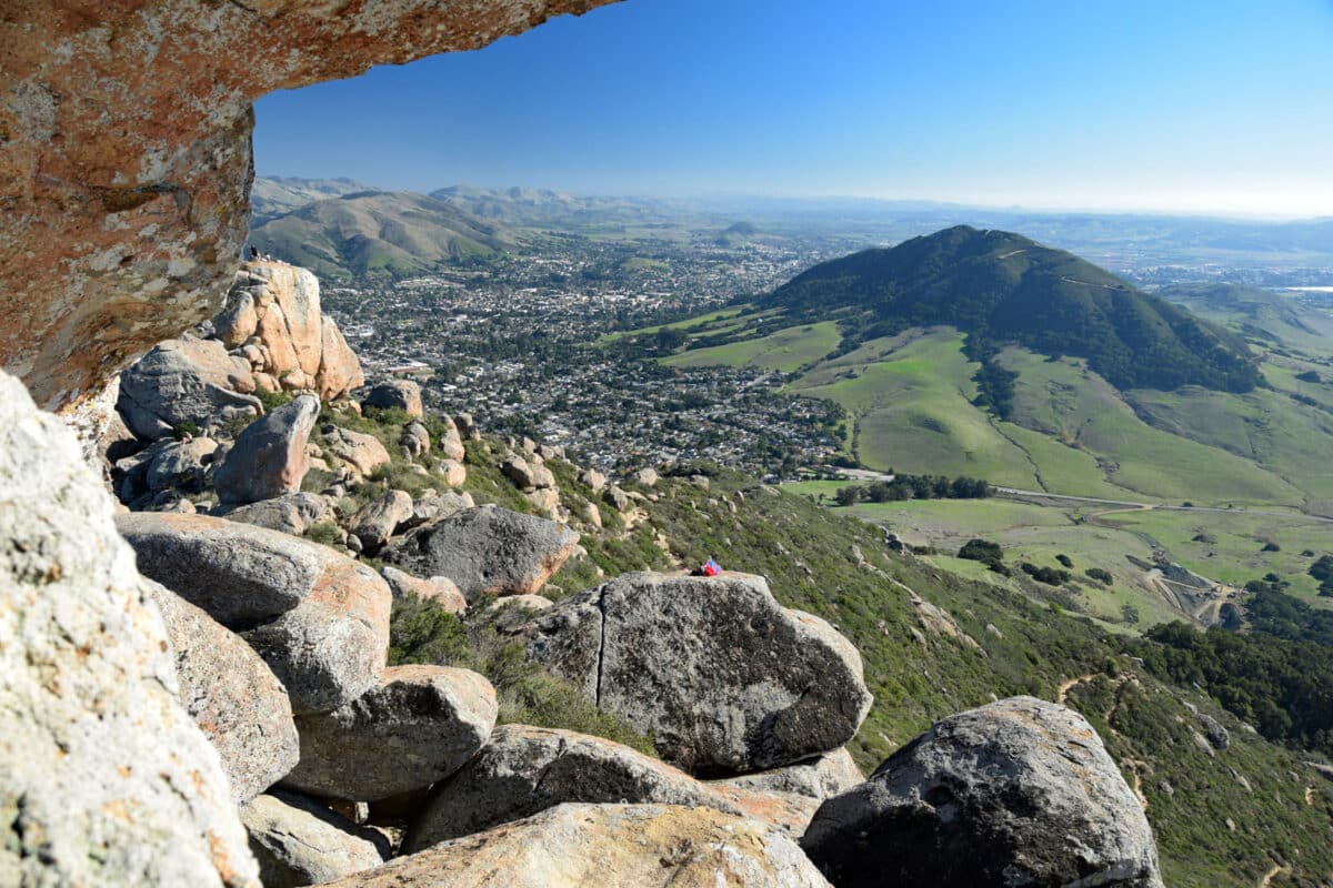 Alameda Post - a view of rocks and grassy small mountains