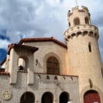 Alameda Post - the architecture of Scotty's Castle, including a high tower overlooking the scenery