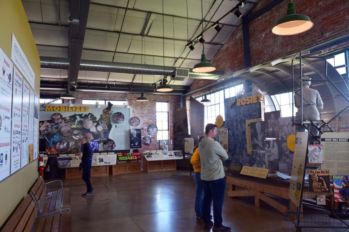 Alameda Post - the inside of the museum at Rosie the Riveter/WWII Home Front National Historic Park