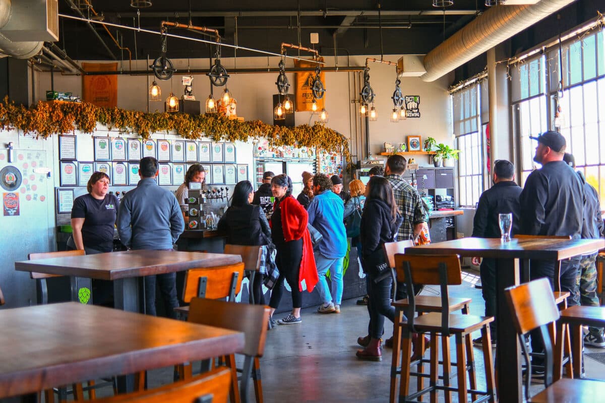 Alameda Post - inside the taproom at Faction Brewing