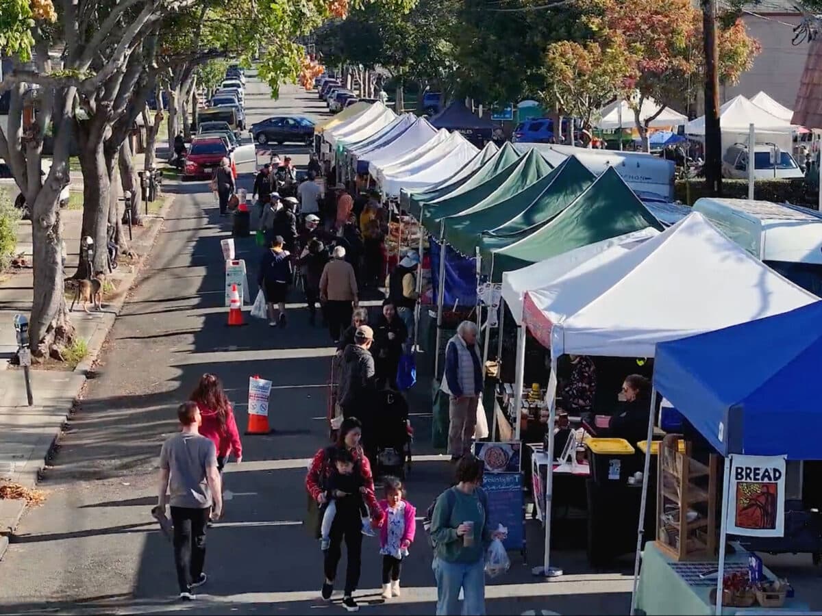 Alameda Post - A photo of a farmer's market. 