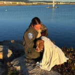 Alameda Post - an animal control officer towels off Ariel, the runaway dog