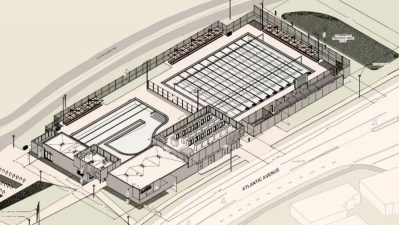 Alameda Post - a sketch of the new pools at the Alameda Aquatic Center