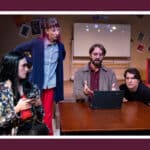 Alameda Post - four actors sit around a table an talk in The Thanksgiving Play