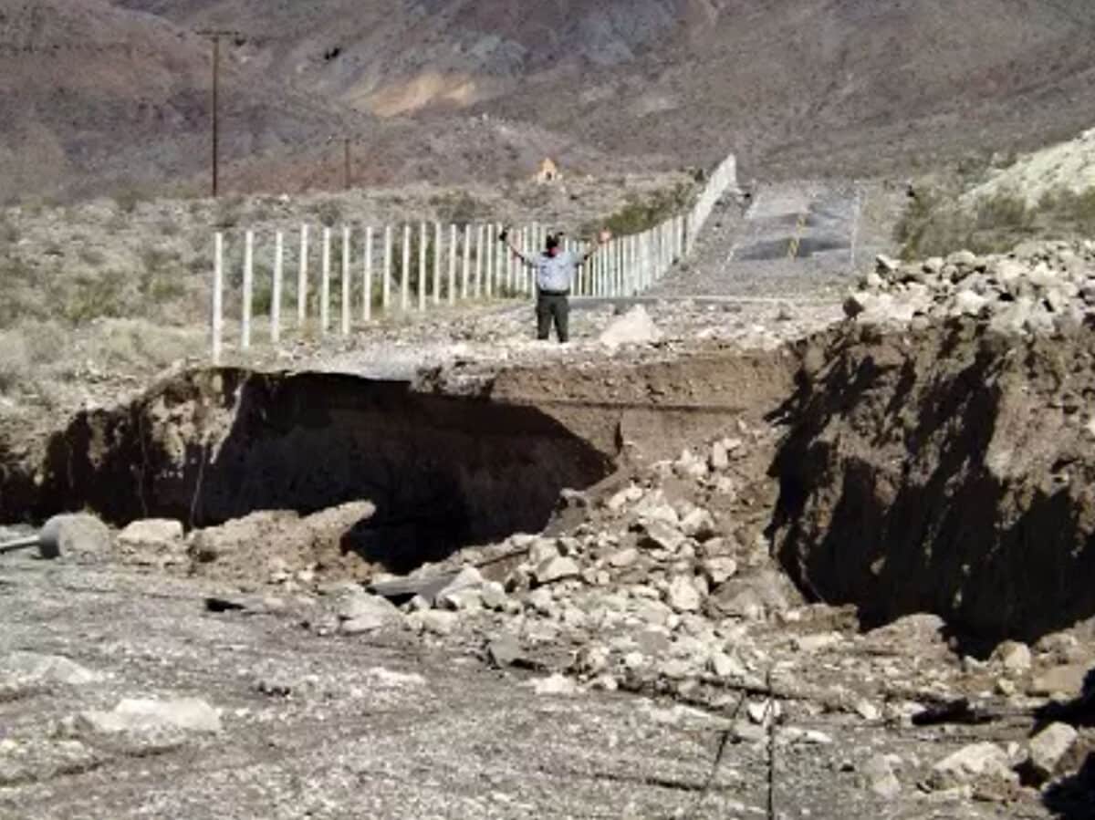 Alameda Post - a large washed out road