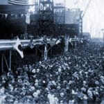 Alameda Post - launch of four freighters on July 4, 1918