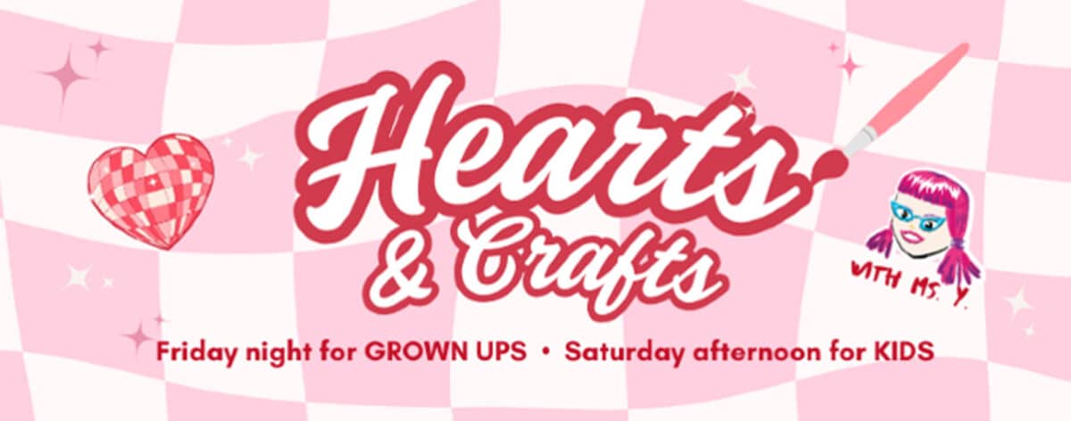 Alameda Post - A poster for Hearts and Crafts event.