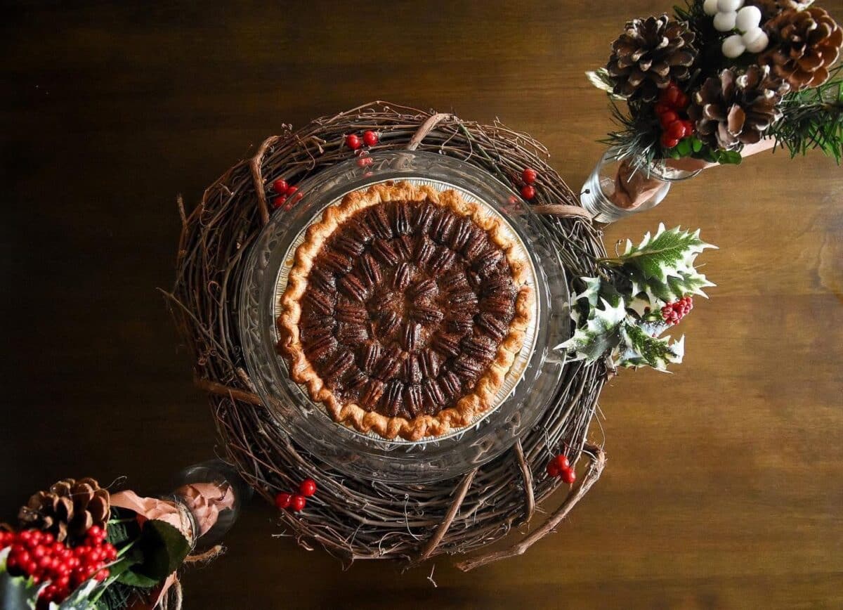 Alameda Post - A beautifully decorated pecan pie.