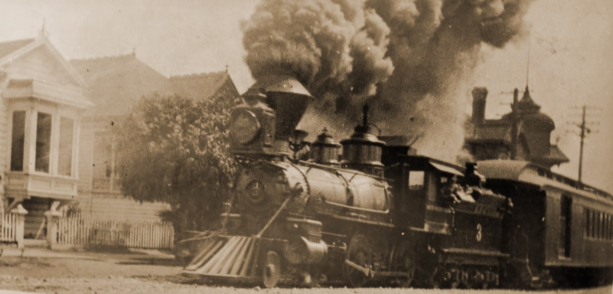 Alameda Post - Central Pacific Railroad on Encinal Avenue