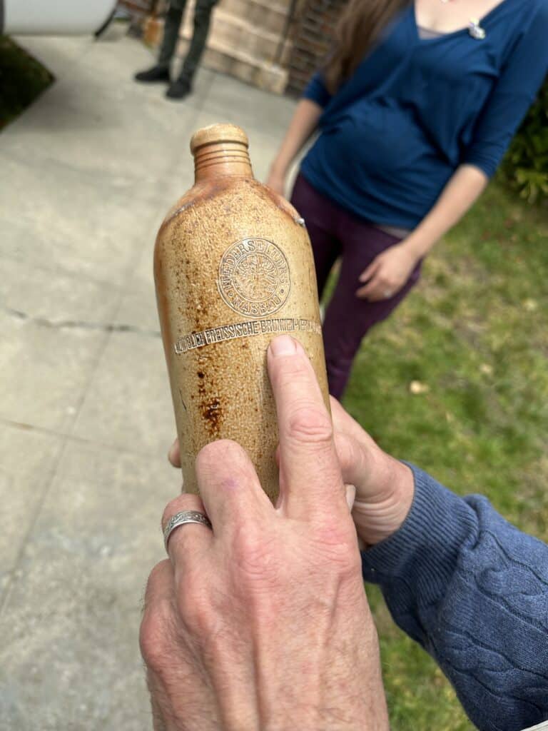 Alameda Post – 19th C. ceramic German seltzer bottle.