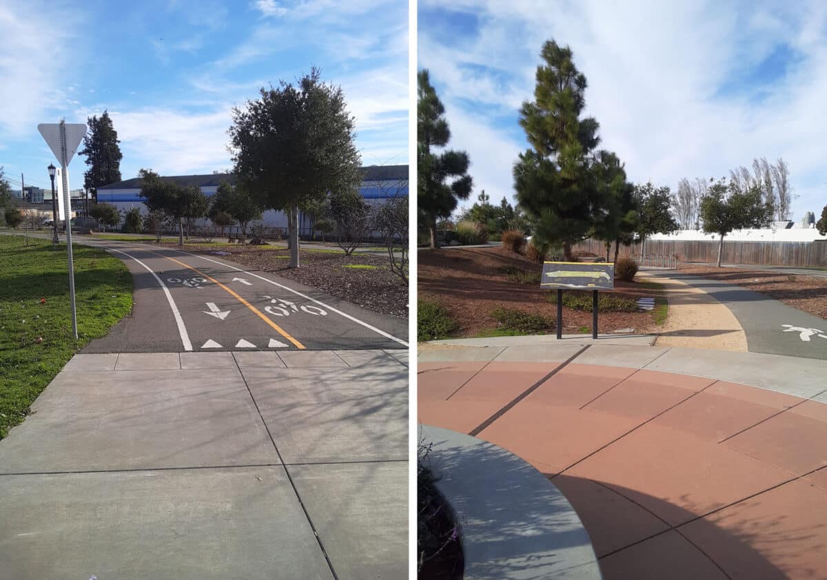 Alameda Post - bikes and walking paths along Jean Sweeney Open Space Park